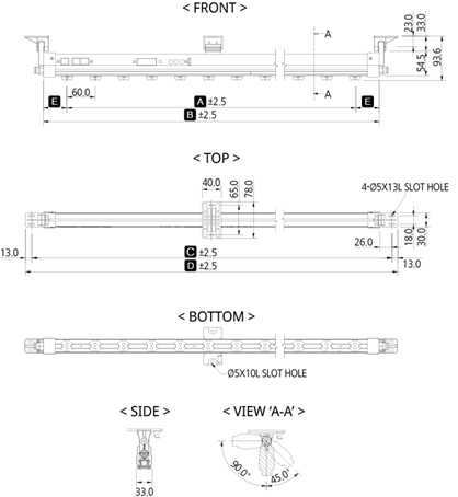 イオンバー寸法図
SIB5